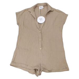 Princess Polly Vixen Romper Taupe Tan Light Brown Women's Size 4 NWT